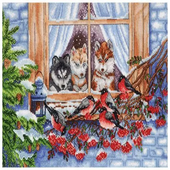 Huskies Counted cross stitch kit 1277A {1}