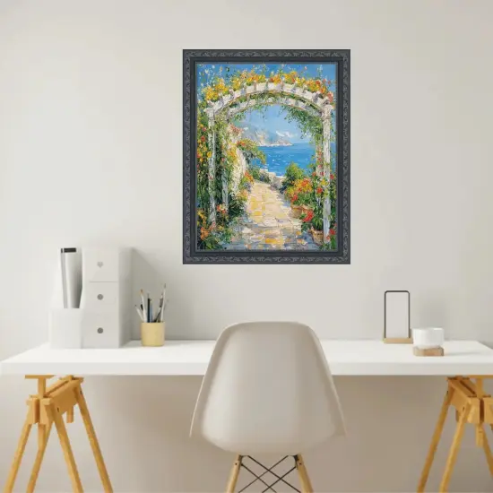 Beaded Black Scoop Picture Frame 18x24 frame {6}