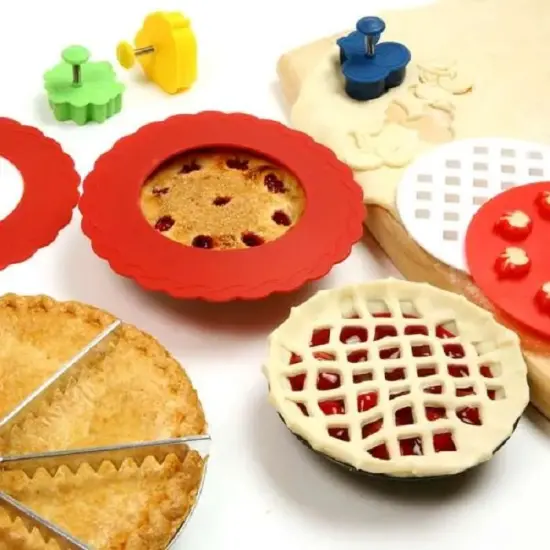Norpro 6-inch Silicone Mini Pie Pan Shields, Set of 4, Keeps Pie Crust from Burning {4}