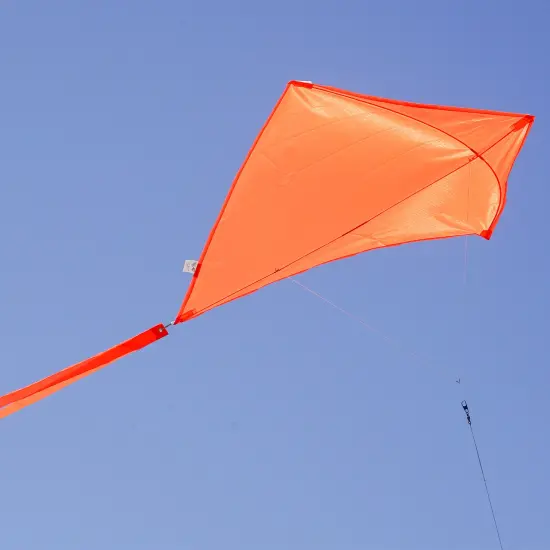 In the Breeze 3298 - Tangerine 30 Inch Diamond Kite - Solid Orange, Fun, Easy Flying Kite {4}