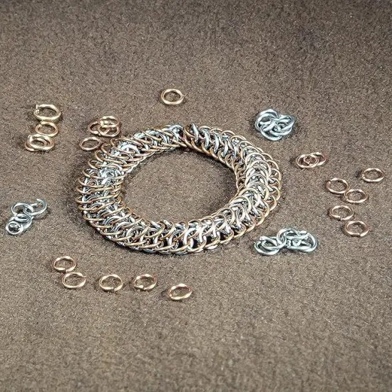 The Beadsmith Open Jump Rings &ndash; Wire Thickness, Findings for Making Keychains, Charms, Chain Mail and Body Jewelry Gold/5mm - 19 gauge {8}