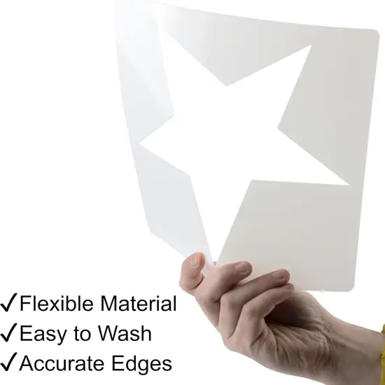 8 Pieces Reusable Large Star Stencil {3}