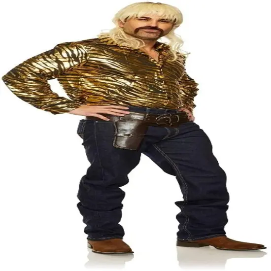 Tiger Trainer Size L/XL, Gold Foil Tiger Print (Shirt Only) {2}