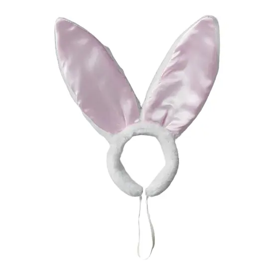 Deluxe Satin Plush Costume Bunny Ears {1}