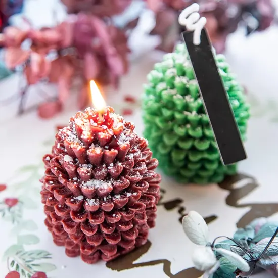 2PCS Pine Cone Silicone Candle Mold {2}