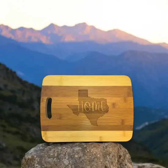 Texas Home Cutting Board 14''x9.5''x.5'' Bamboo {5}