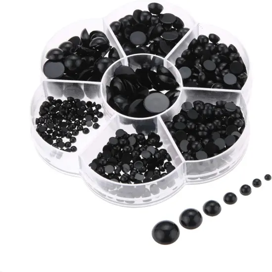 500PCS Black Plastic Round Eyes {1}