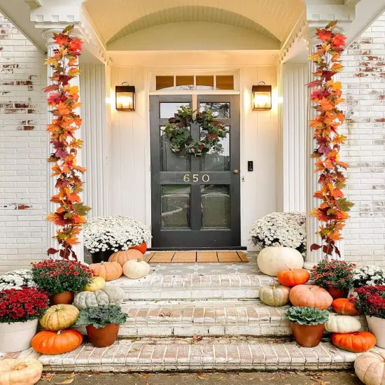 6 Pack Fall Maple Garland - 5.9ft/Strand Artificial Fall Foliage Garland {5}