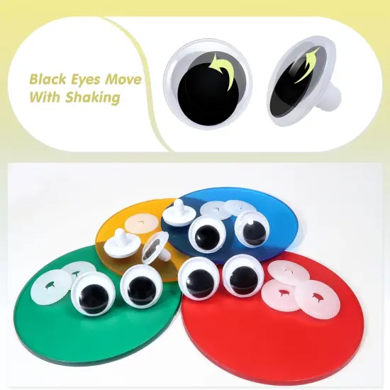 50pcs Black Wiggle Googly Eyes Plastic Safety Eyes 15mm 18mm 20mm 23mm {3}