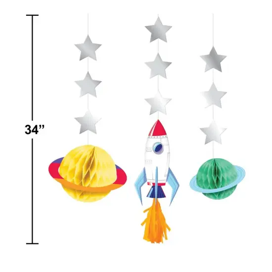 Space Adventures Hanging Cutouts w/ Tassels (3/Pkg) {2}