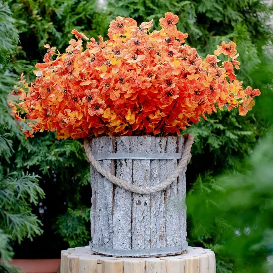 Artificial Fall Flowers Outdoor Fake Mums - 16 Bundles {2}