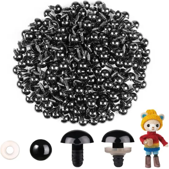400pcs 16mm Safety Eyes for Amigurumi with Washers Plastic {1}
