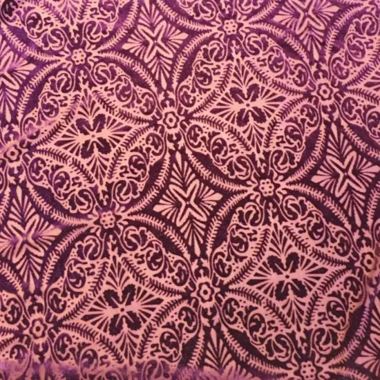 1 Yard Lili Damask Burnout Velvet Fabric for Apparel Crafts Costumes Fashion Decor 58 Inches Width Purple {1}