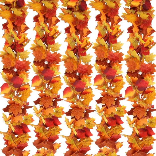 5 Pack Fall Garland - Leaves Garland,Fall Leaf Garland {1}