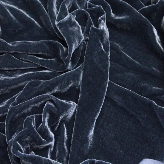 1 Yard Silk Rayon Velvet Fabric 45 Inches Width Charcoal Gray {1}