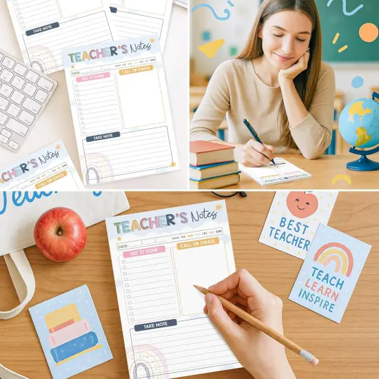Rainbow Boho Teacher Notepad {5}