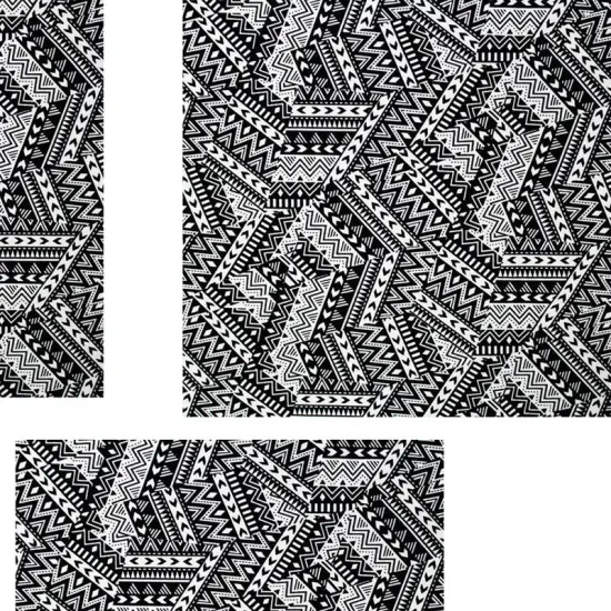 Geometric Tribal Printed Spandex {4}