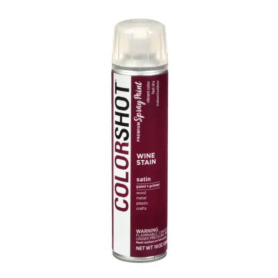 COLORSHOT Satin Spray Paint Wine Stain (Burgundy) 10 oz. 4 Pack {6}