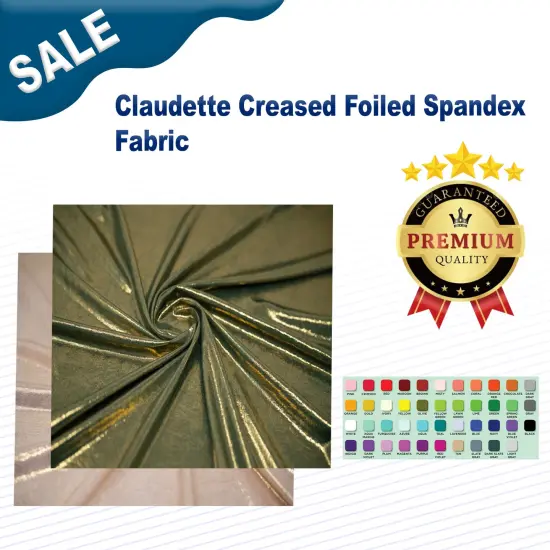 Claudette Creased Foiled Spandex Fabric {2}