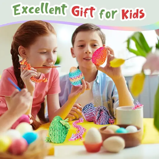 4PCS 3D Printed Dragon Eggs with Dragon Inside,Prefilled Mini Easter Eggs Articulated Crystal Dragon Fidget Toys {4}