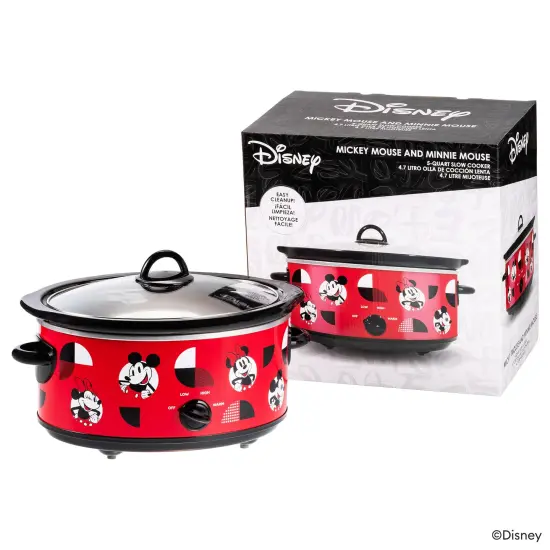 Uncanny Brands Mickey Mouse and Minnie Mouse 5-Quart Slow Cooker {3}
