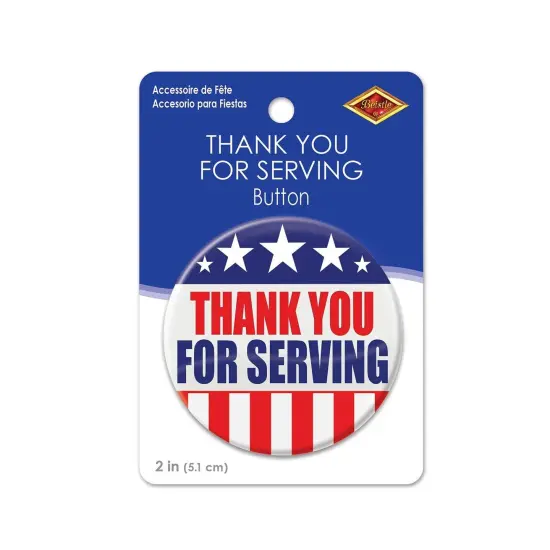 6 Pack Bulk Thank You For Serving Button {2}