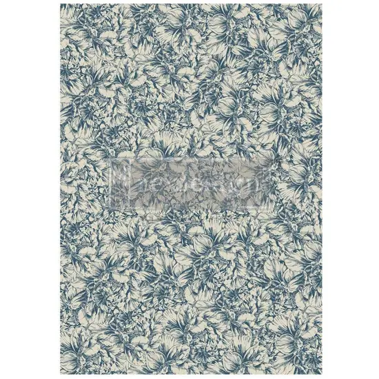 A1 Decoupage Fiber - Blue Wallpaper - 1 sheet, A1 size {1}