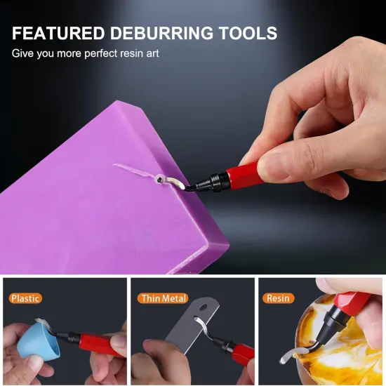 LET'S RESIN Cordless Resin Drill,3-speed Adjustment &Rechargeable Jewelry Drill with Deburring Tool&19Pcs Accessories,Multi-Purpose Hand Drill Resin Tool for Resin Molds, Keychain Molds {4}