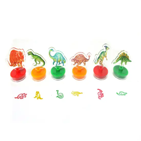 Jurassic Dinosaur Acrylic Self-Inking Stampers, 6 Pcs {2}