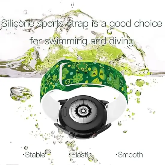 Holidays Bands compatible with Samsung Galaxy Watch Active/Active 2 44mm 40mm/Galaxy Watch 3 41mm/Watch 4 40mm, 20mm Designer silicone Replacement Sport Strap for Galaxy Wacth 5 / Wacth 5 Pro / Galaxy Watch6 / Galaxy Watch6 Classic {3}