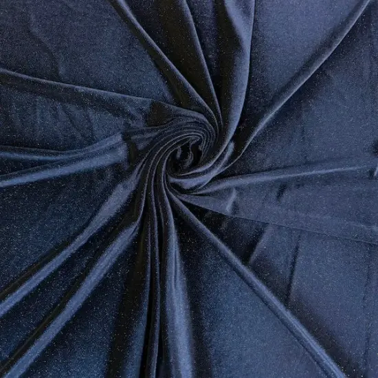 1 Yard Misty Glitter Velvet Fabric for Costumes Apparel Cosplay Dresses Crafts 60 Inches Width Navy Blue {1}
