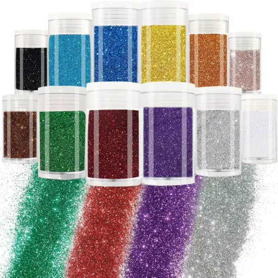 Ultra Fine Glitter Powder,12 Colors Resin Glitter Set,2.11oz/60g {1}