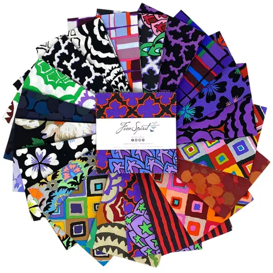 Kaffe Fassett 5" Square Pack (Charm Pack) in Dark by Kaffe Fassett for Free Spirit (FB6CPGP.FEB24DARK) {1}
