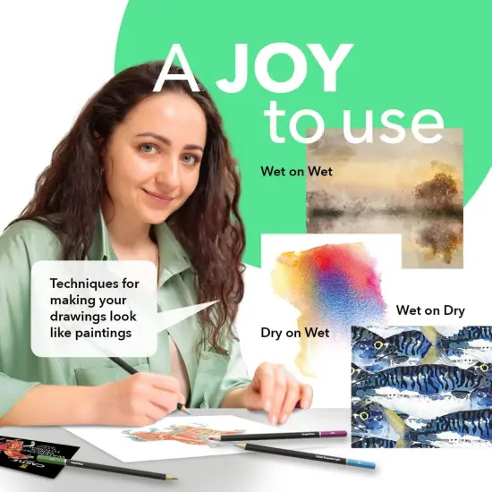 72 Watercolour Pencils Set, Luminous Premium Pigments for Mixing, Drawing and Painting {4}