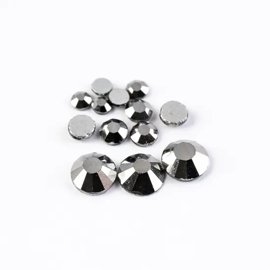 Crystal Lane DIY Combo Glass Flatback Rhinestones SS3 / SS6 / SS12 Hematite {1}