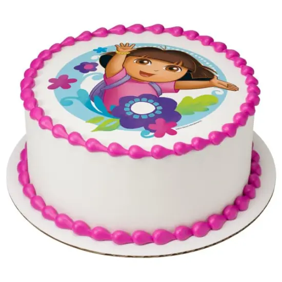 Dora the Explorer PhotoCake&reg; Edible Cake Topper Icing Image for 6 inch Round cake or larger {1}