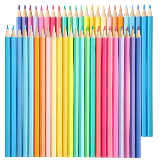 48 Packs Colored Pencils Oil Pencils Soften Wood Pen for Adult Artists Beginners Drawing Sketching Supplies(Macaron Color) {1}