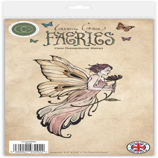 Craft Consortium Faeries Photopolymer Stamp Set-Flower {1}