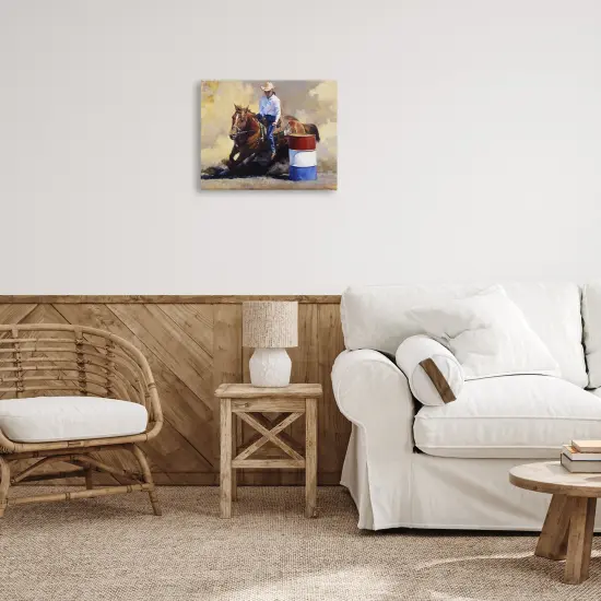 Stupell Industries Cowboy & Horse Gallop Canvas By Julie T. Chapman {8}