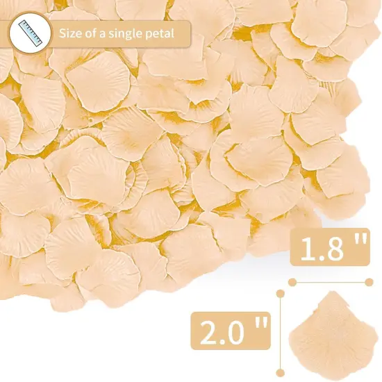 1000 Pcs Artificial Fake Rose Petals (Champagne Color) {3}