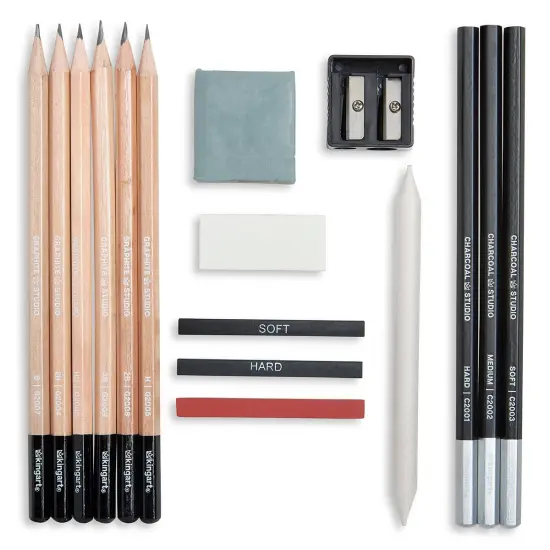 KINGART&reg; Sketch & Draw Set 17 pc {1}
