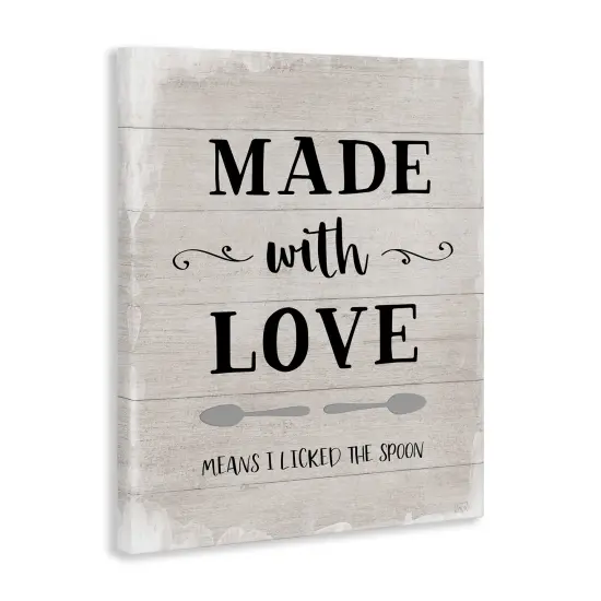 Stupell Industries Funny Licked The Spoon Canvas By Natalie Carpentieri {3}