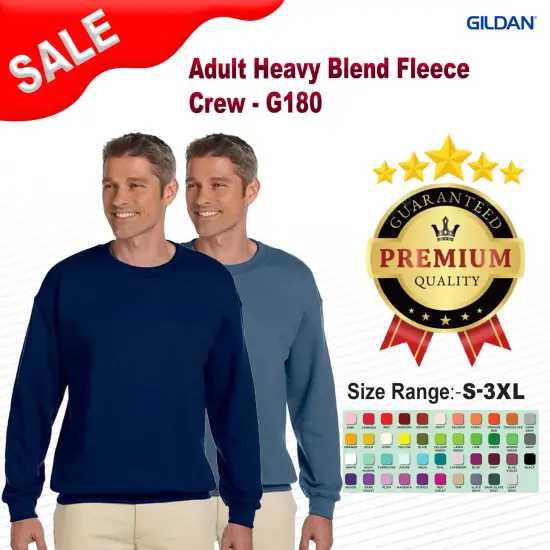 Gildan&reg; Adult Heavy Blend Fleece Crew HTH SP DRK GREEN {2}