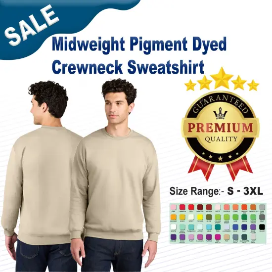 Midweight Pigment Dyed Crewneck Sweatshirt | RADYAN&reg; {2}