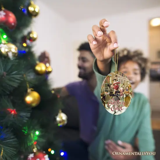 Vintage Bob Cratchit and Tiny Tim Ornament, A Christmas Carol Gift and Tree Decor {6}