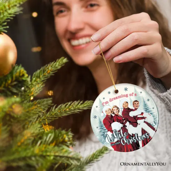 I&rsquo;m Dreaming of a White Christmas Ornament, 1954 Classic Holiday Inn Movie Gift and Tree Decor {6}