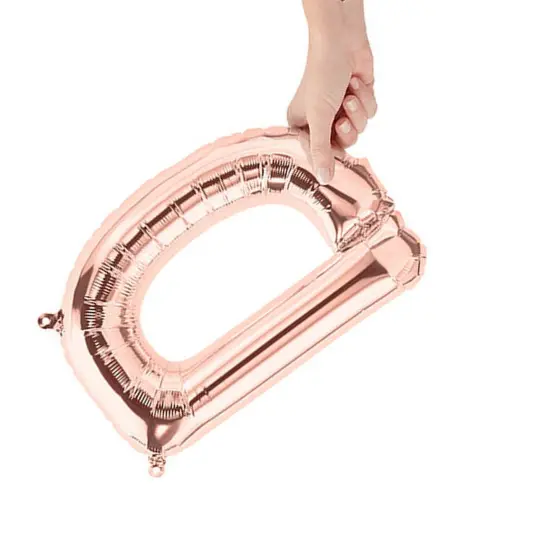 NorthStar Balloons&reg; 16 Inch Letter D Rose Gold Air Fill Only {5}