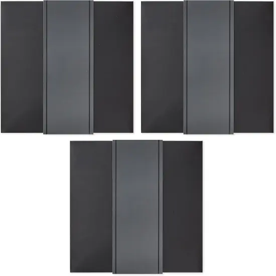 8" Medium Black Gift Boxes with Wrap Bands (3 Boxes, 3 Wrap Bands) for Weddings, Bridal Parties, Groomsmen Gifts, Valentine's Day, Graduations, Wrapped Treats and Cookies {1}