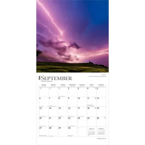 A Perfect Storm | 2026 12 x 24 Inch (Hanging) Monthly Square Wall Calendar | Foil Stamped Cover | Plastic-Free {4}