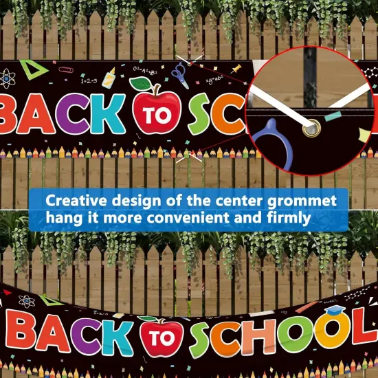 Welcome Back to School Banner 120" x 20" Yard Sign {2}
